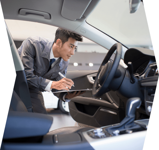 Together with our staff, check the vehicle for any damages before departure.